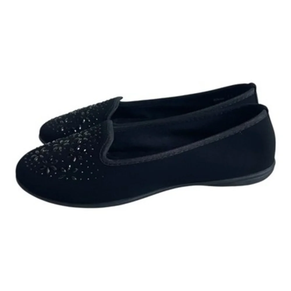 CL by Chinese Laundry Black Sparkle Loafers Womens Size 9.5 Excellent Condition
